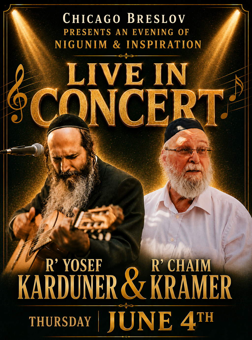 Chicago Breslov Live in Concert - R' Yosef Karduner & R' Chaim Kramer - June 4